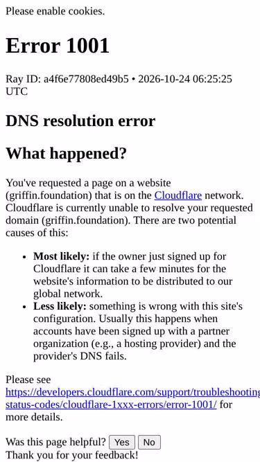 Screenshot of griffin.foundation