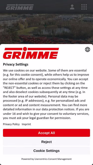 Screenshot of grimme.nl