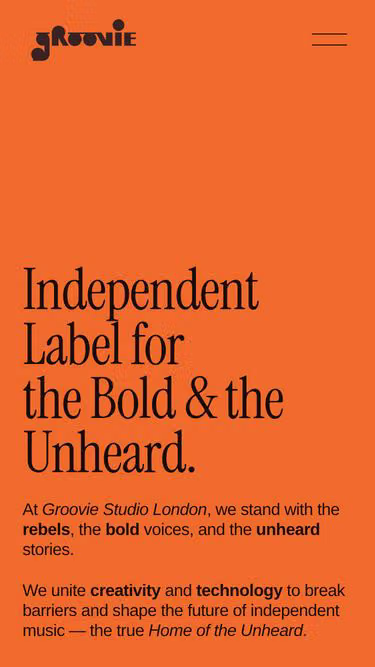 Screenshot of groovie.studio