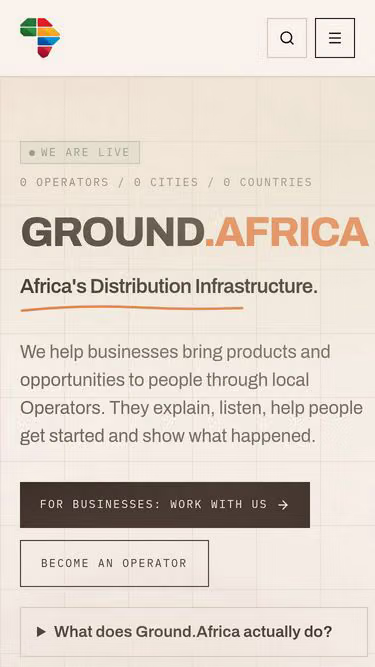 Screenshot of ground.africa