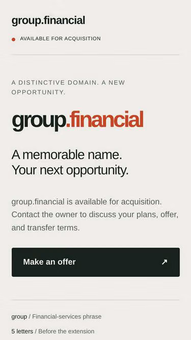 Screenshot of group.financial