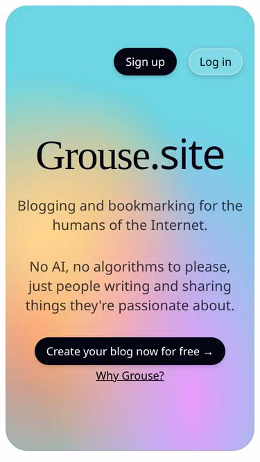 Screenshot of grouse.site