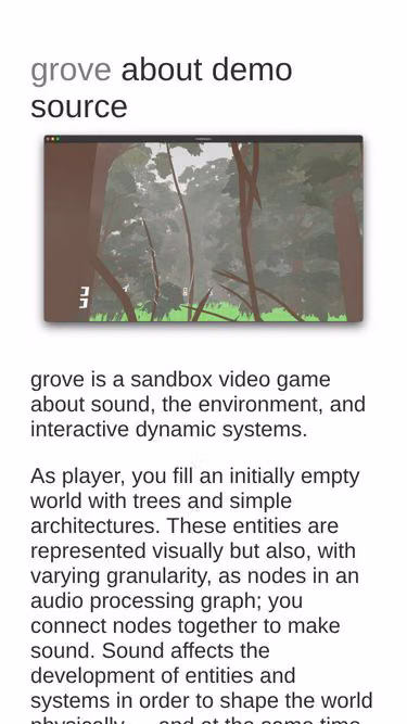 Screenshot of grove.ooo