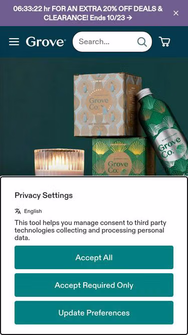 Screenshot of grove.shop