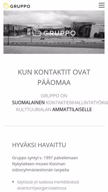 Screenshot of gruppo.fi