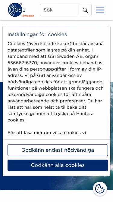 Screenshot of gs1.se