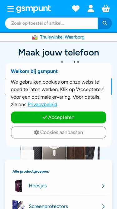 Screenshot of gsm.be