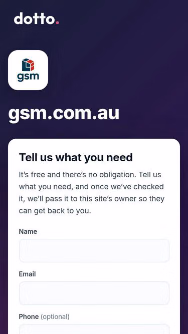 Screenshot of gsm.com.au