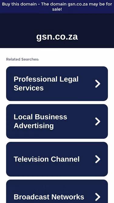 Screenshot of gsn.co.za