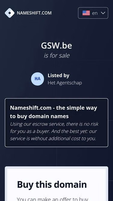 Screenshot of gsw.be