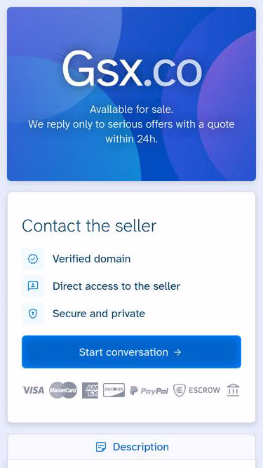 Screenshot of gsx.co