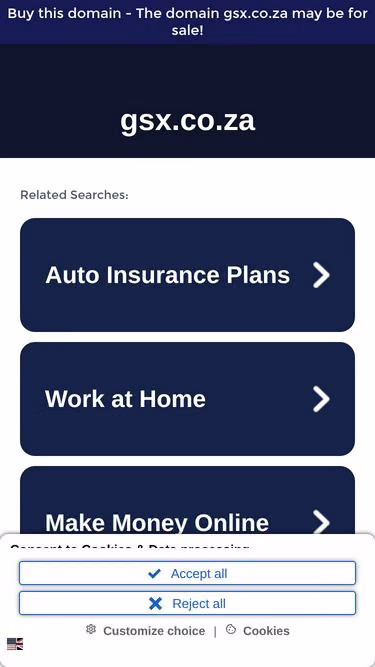 Screenshot of gsx.co.za