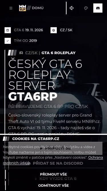 Screenshot of gta6rp.cz