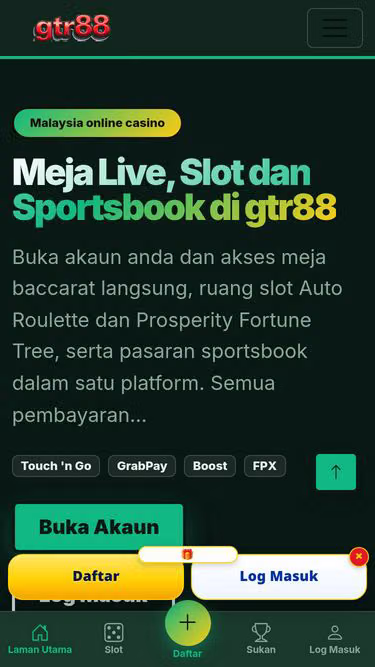 Screenshot of gtr88.app