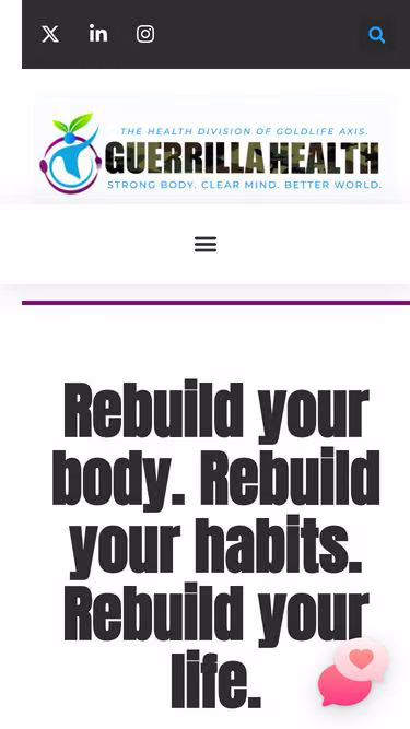 Screenshot of guerrilla.diet