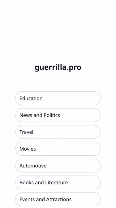 Screenshot of guerrilla.pro