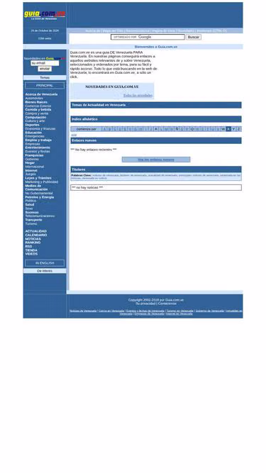 Screenshot of guia.com.ve