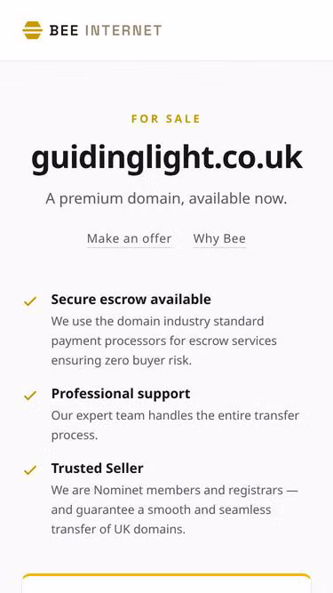 Screenshot of guidinglight.co.uk