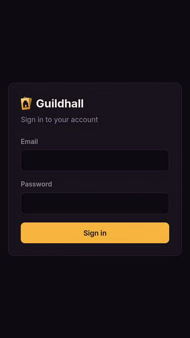 Screenshot of guildhall.cards