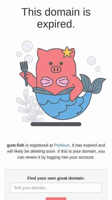 Screenshot of gum.fish