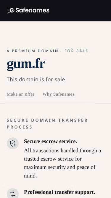 Screenshot of gum.fr