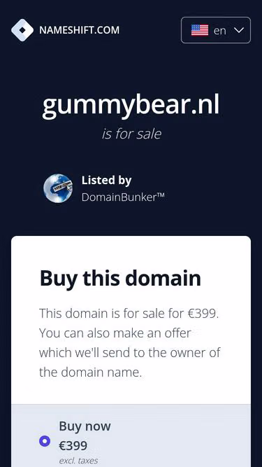 Screenshot of gummybear.nl