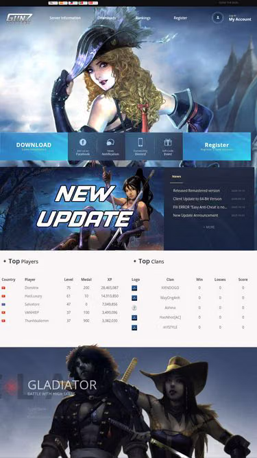 Screenshot of gunz.vn