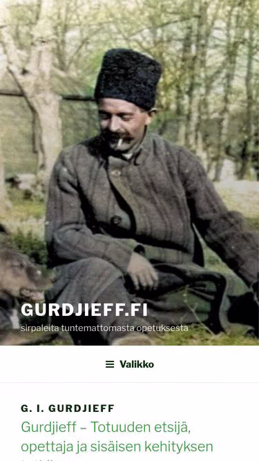 Screenshot of gurdjieff.fi