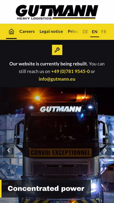 Screenshot of gutmann.eu