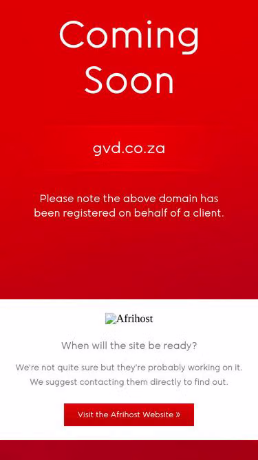Screenshot of gvd.co.za