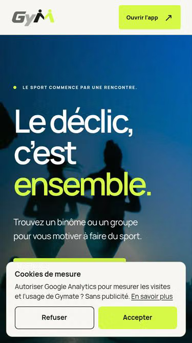 Screenshot of gymate.ma