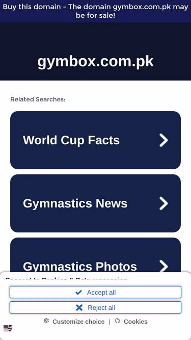 Screenshot of gymbox.com.pk