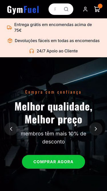 Screenshot of gymfuel.store