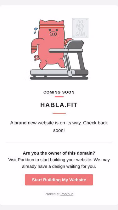 Screenshot of habla.fit