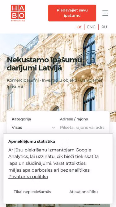 Screenshot of habo.lv