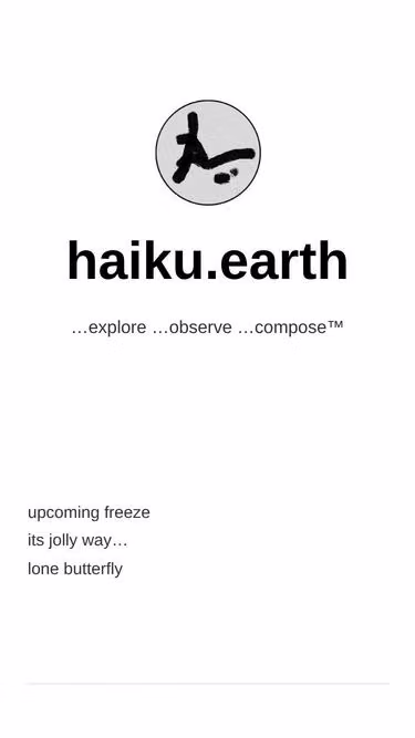 Screenshot of haiku.earth