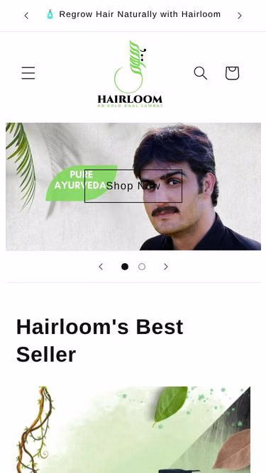 Screenshot of hairloom.pk
