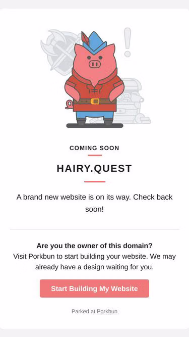 Screenshot of hairy.quest