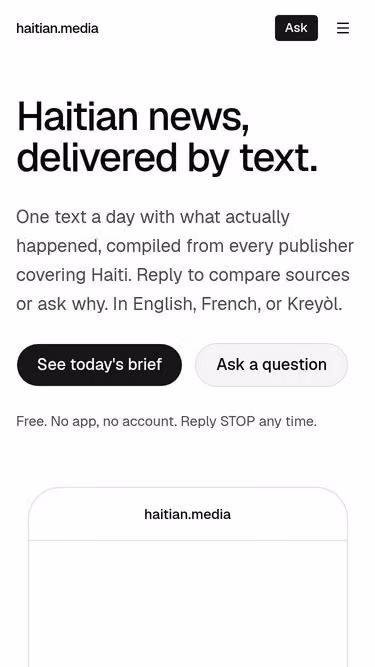 Screenshot of haitian.media