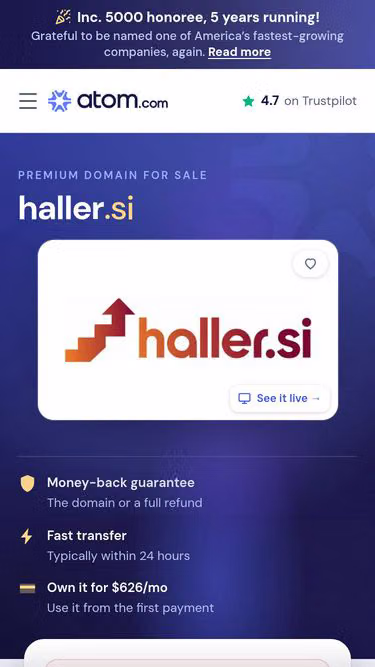 Screenshot of haller.si