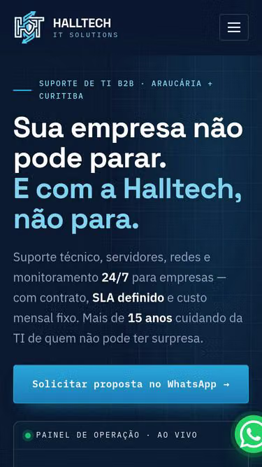Screenshot of halltech.inf.br