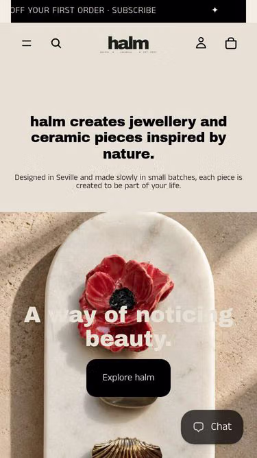 Screenshot of halm.studio