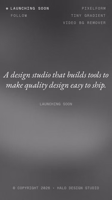 Screenshot of halodesign.io