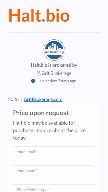 Screenshot of halt.bio