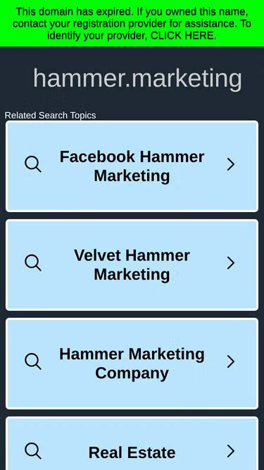 Screenshot of hammer.marketing