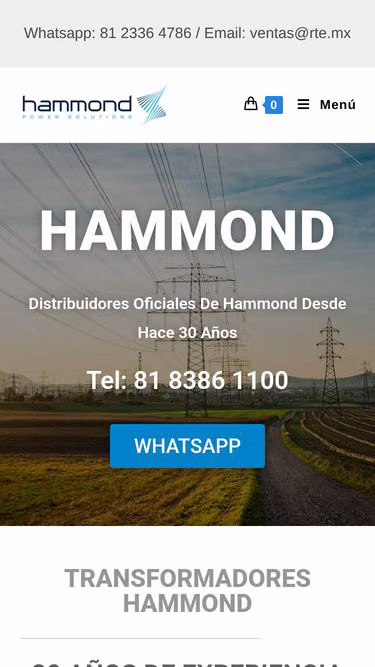 Screenshot of hammond.mx