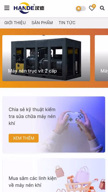 Screenshot of hande.vn