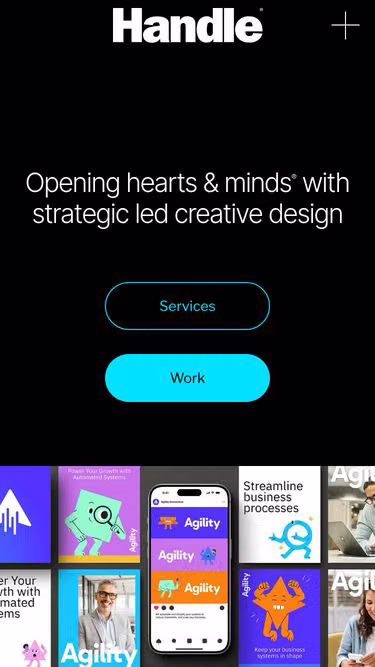 Screenshot of handle.agency