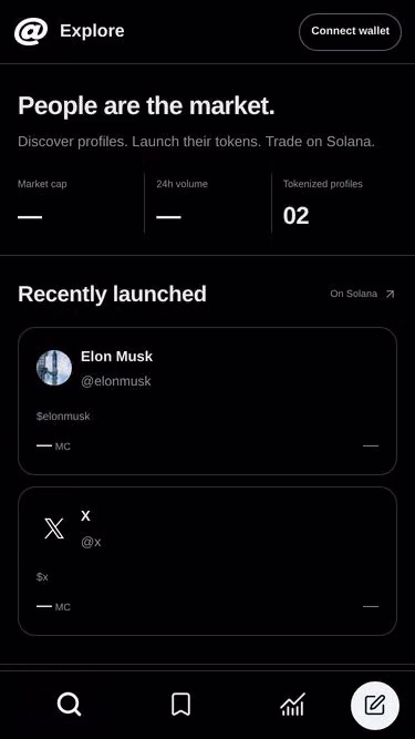 Screenshot of handles.one
