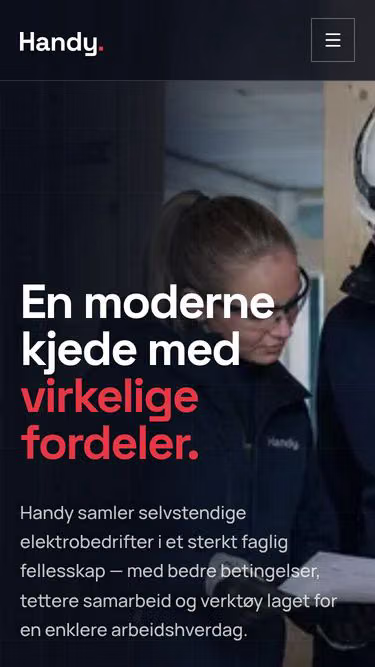 Screenshot of handy.no